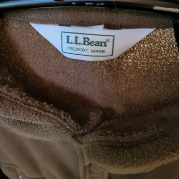 L.L. Bean Vintage Brown Fleece Button Down Warm LS Pocketed Sz. XL Shacket - Picture 3 of 10